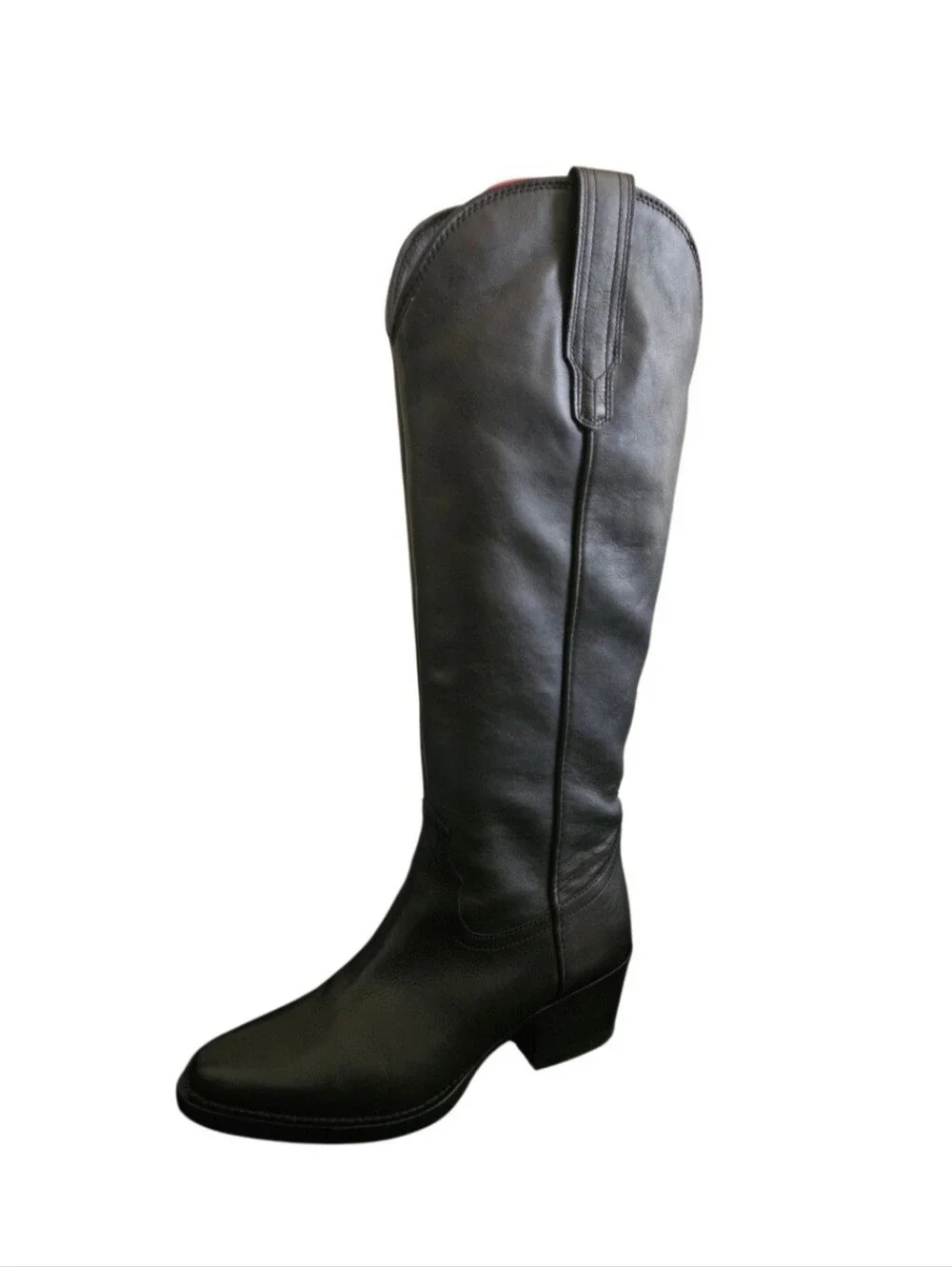 Quince Italian Leather Tall Western Boots In Black Size 7